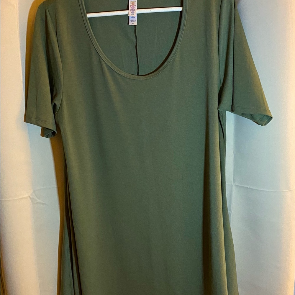 LuLaRoe Perfect-T Solid Olive Short Sleeve Top